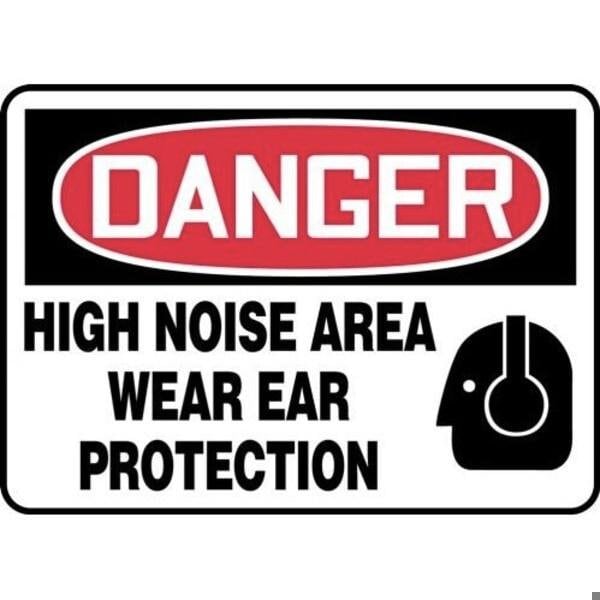 Accuform OSHA DANGER SAFETY SIGN HIGH NOISE MPPE038VA MPPE038VA - main